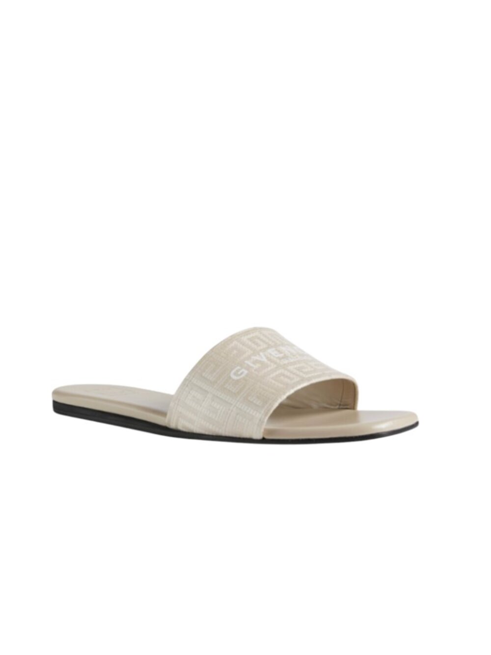 Givenchy Paris 4G Sandals Slides Mules Womens 36.5 6.5 Natural Beige Flat Shoes